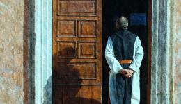 priest enters church