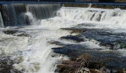 The mill dams and falls at Almonte, Ontario