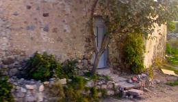 Door in stone wall