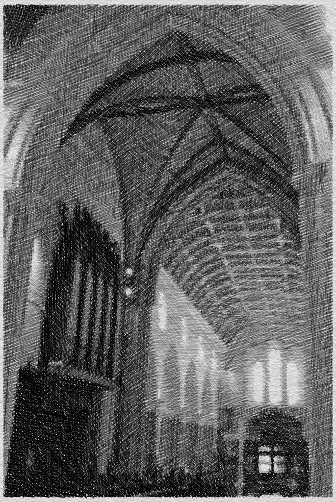 etching, St. Patrick's, Armagh