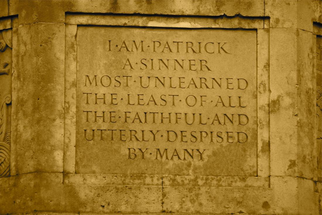 St. Patrick statue inscription